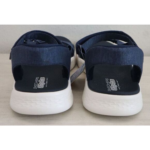 Skechers 141481 Women's Sz 12 Navy Go Walk Flex Hands Free Slip-In Sandals - Picture 4 of 13